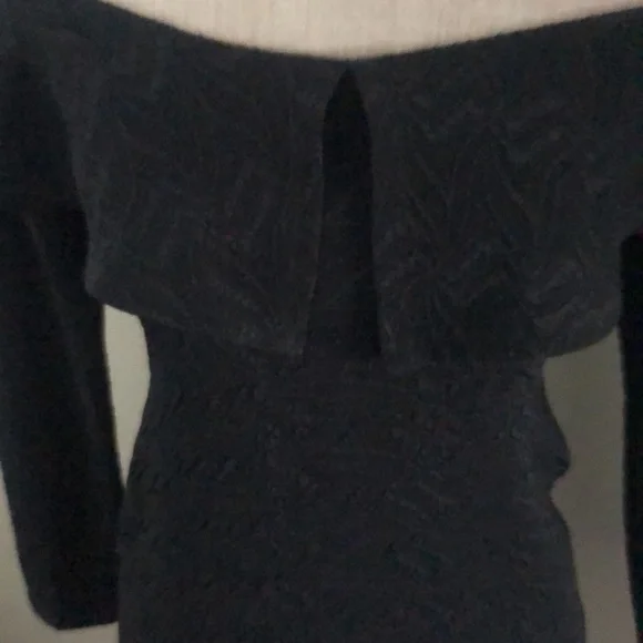 (NWT) BCBGeneration Off-the-shoulder Jacquard Knit Midi Sheath Dress S - Picture 4 of 11